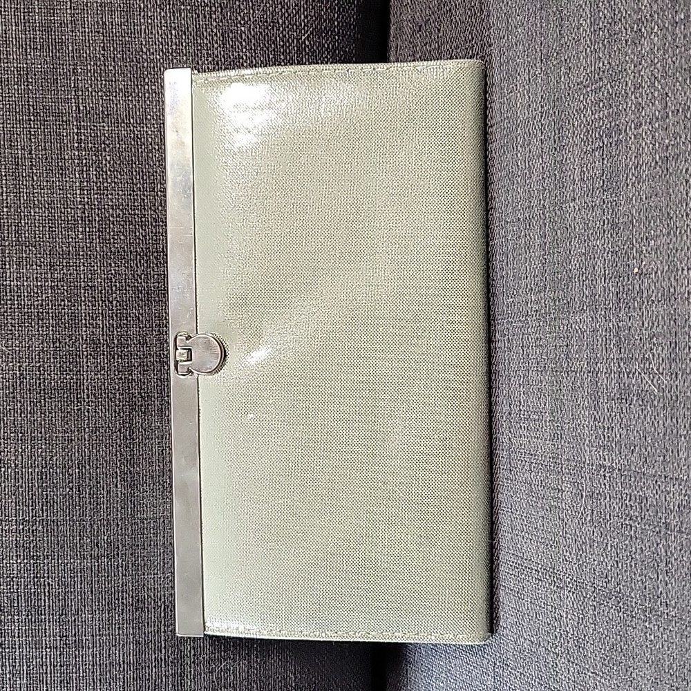 Silvery Green Clutch Wallet